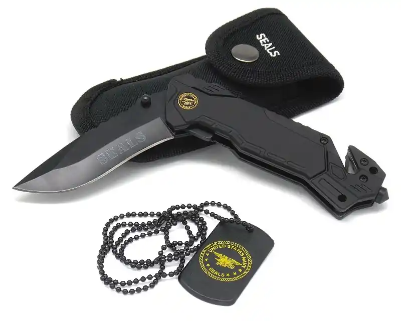 Coltello Albainox da soccorso Seals con manico in metallo 19437