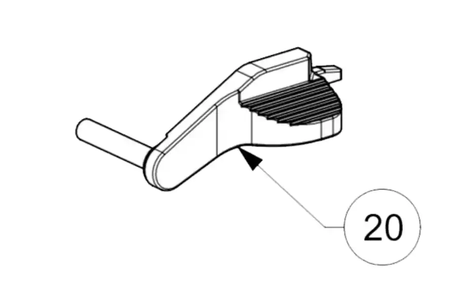Leva arresto otturatore per BERETTA 84