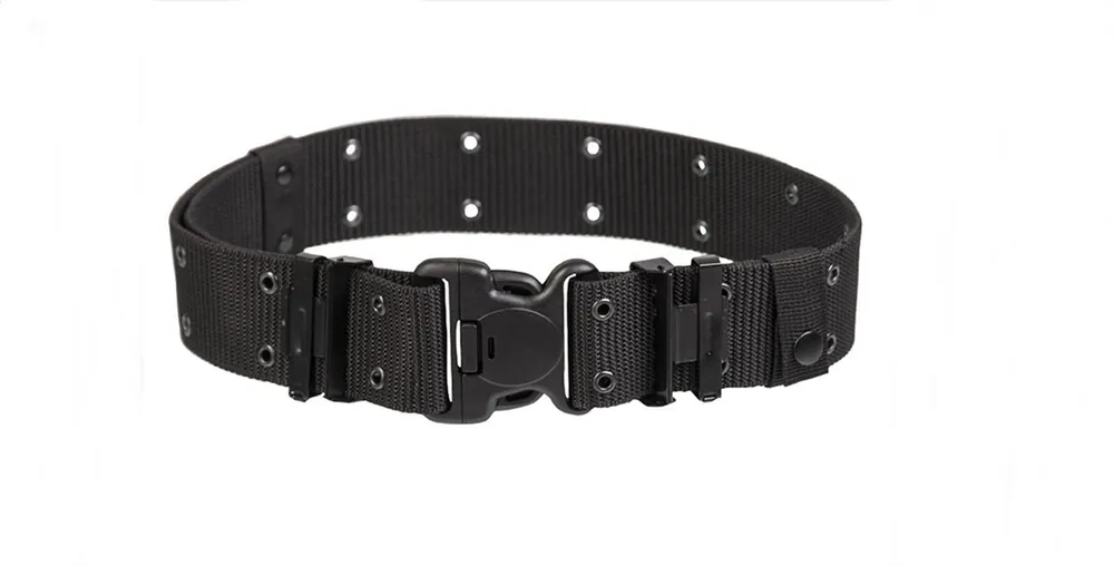 Cinturone Miltec nero con fori fibbia Duraflex
