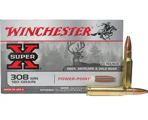 Cartucce Winchester cal. 308 180grs Power point