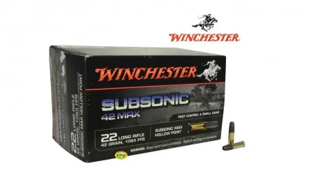 WINCHESTER munizioni cal.22lr SUBSONICHE 42 MAX 42 GR.