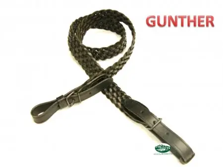 GUNTHER Bretella pelle intrecciata per fucile