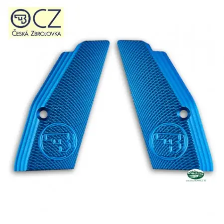 CZ Guancette per CZ 75 SP01 zigrinate azzurre