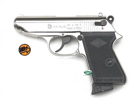 BRUNI Pistola a salve NEW POLICE NICKEL 8 mm