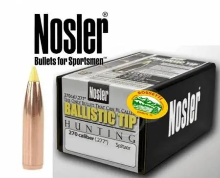 NOSLER palle cal. 270 Ballistic Tip- 130 gr. SP 27130