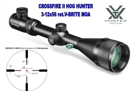 VORTEX CROSSFIRE II HOG HUNTER 3-12x56 AO ret. V-BRITE MOA
