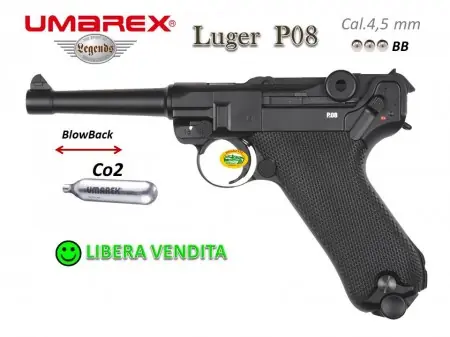 UMAREX LEGENDS LUGER P08 Blowback cal.4,5