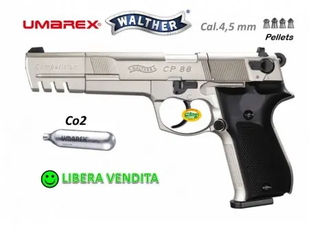 UMAREX WALTHER CP88 6 NICKEL CO2 cal.4,5