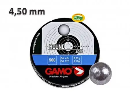 GAMO pallini ROUND BOLA cal.4,5 mm 0,53G