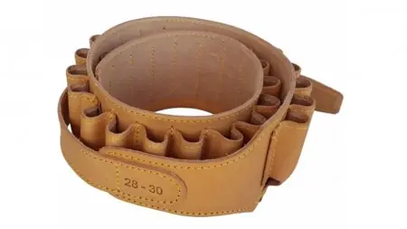 VENTURINI Cartuccera in cuoio marrone cal.28 30 celle
