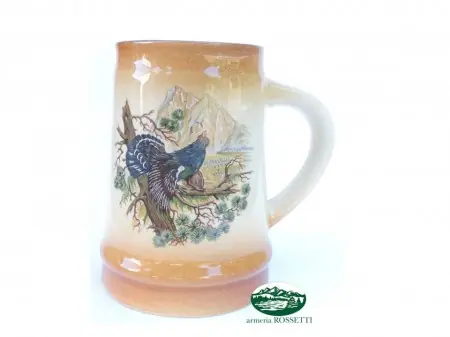 GUNTHER Boccale in ceramica con fagiano