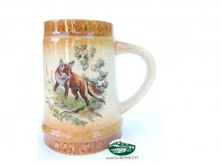 GUNTHER Boccale in ceramica con volpe