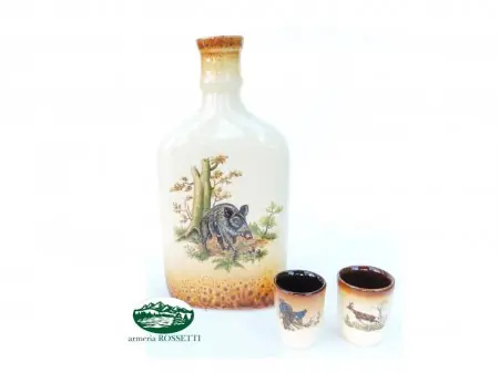 GUNTHER Fiaschetta cinghiale con 2 bicchieri