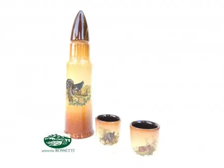 GUNTHER Fiaschetta fagiano con 2 bicchieri
