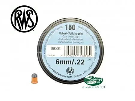 RWS munizioni FLOBERT 6 mm palla tonda