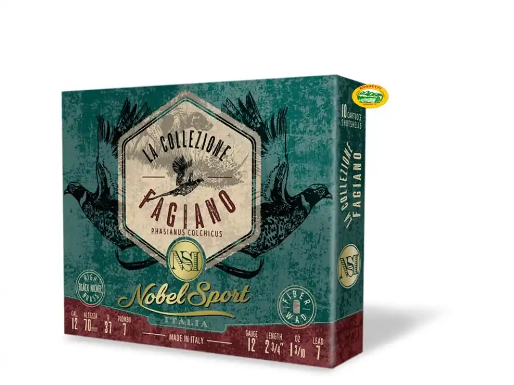 NOBEL cartucce FAGIANO collezione speciale cal.12 Pb.7