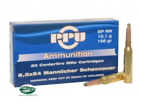PPU PRVI PARTIZAN Munizioni cal.6,5x54 palla SP RN 156gr.