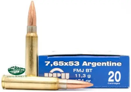 PPU PRVI PARTIZAN Munizioni cal.7,65X53 Agentine FMJ BT 174gr