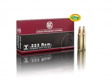 RWS munizioni cal.223 rem Teilmantel Spitz/SP 55 gr.