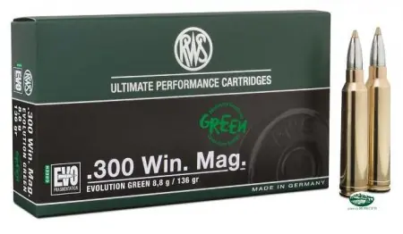 RWS Munizioni cal.300 win mag EVO GREEN 136gr