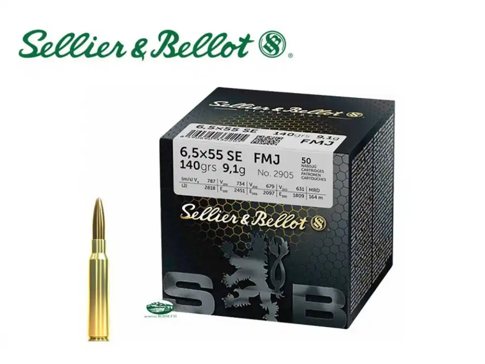 SELLIER & BELLOT munizioni cal. 6,5X55 FMJ 140gr conf.50 pz. 2905