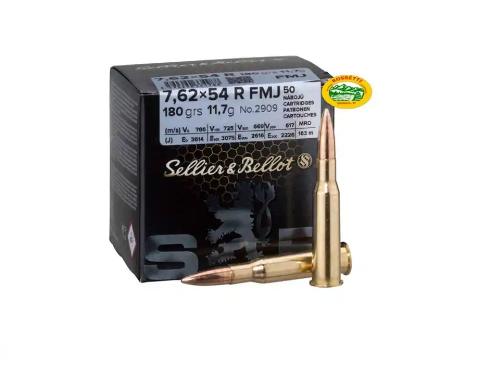 SELLIER & BELLOT munizioni cal.7,62X54R 180 gr FMJ - conf.50 pz 2909
