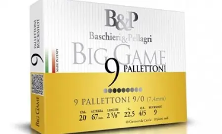 BASCHIERI & P BIG GAME 9 pallettoni cal.20 gr.22.5 fiber 9/0