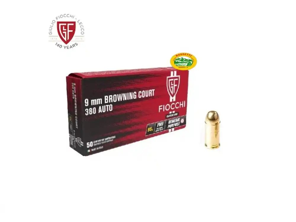 FIOCCHI munizioni cal.380 AUTO FMJ 95 gr.
