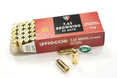 FIOCCHI Munizioni 7,65 BROW/32 AUTO 73gr FMJ