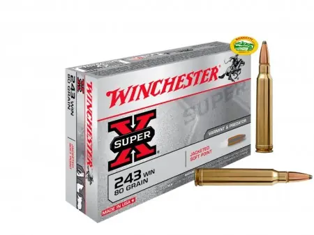 WINCHESTER munizioni cal.243 win SOFT POINT 80 gr.