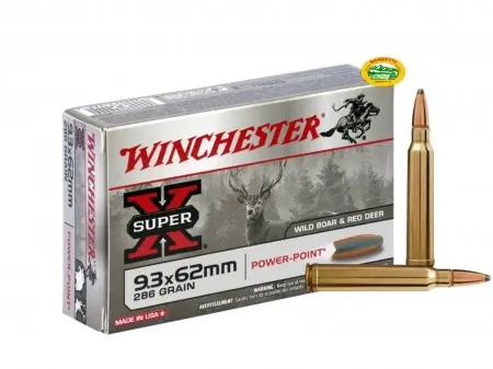 WINCHESTER munizioni cal.9,3X62 POWER POINT 286gr.