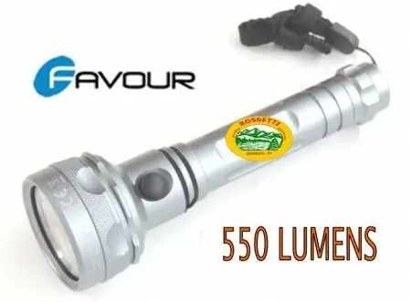 FAVOUR Torcia alluminio 500 lumens