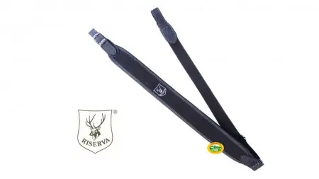RISERVA Bretella nera pelle carbonio - R2134