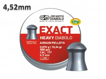 JSB Pallini EXACT HEAVY DIABOLO cal.4,52 mm - 0,670 gr.