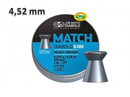 JSB Pallini MATCH DIABOLO S100 cal.4,52mm 0,535gr