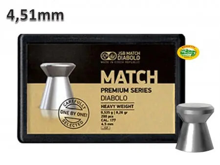JSB Pallini MATCH PREMIUM SERIES DIABOLO cal.4,51mm 0,535gr HEAVY WEIGHT