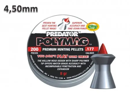 JSB Pallini PREDATOR POLYMAG cal.4,50mm 0,52gr