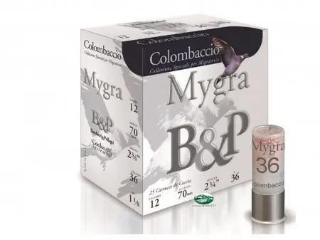 BASCHIERI & P. MYGRA COLOMBACCIO cal.12 gr.36 pb. 5,5 speciale colombaccio