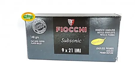 FIOCCHI Munizioni cal.9x21 148 gr. FNCP TOP TARGET Subsoniche