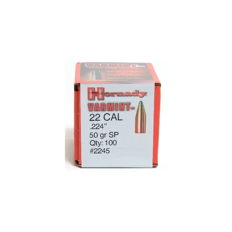 HORNADY PALLE CAL 22 50 GR SP