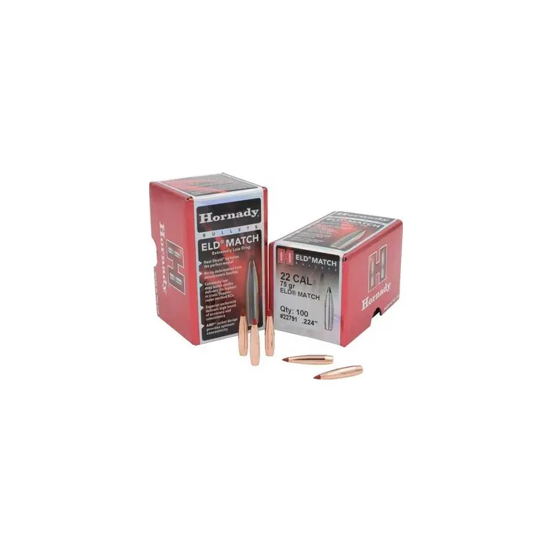 HORNADY PALLE CAL22 75GR ELD MATCH