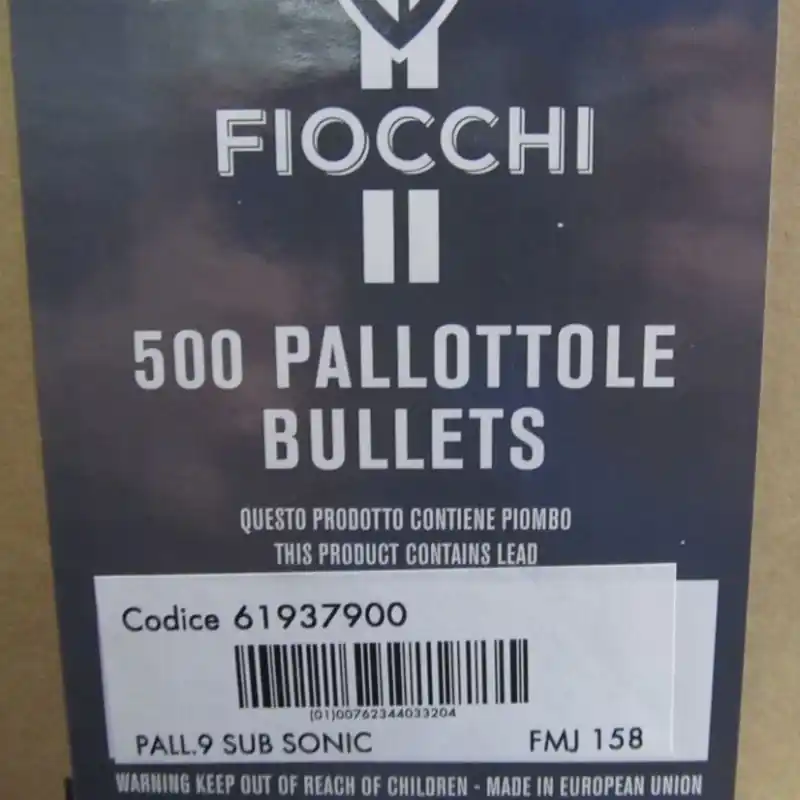 FIOCCHI PALLE BLIND 9MM SUBSONIC