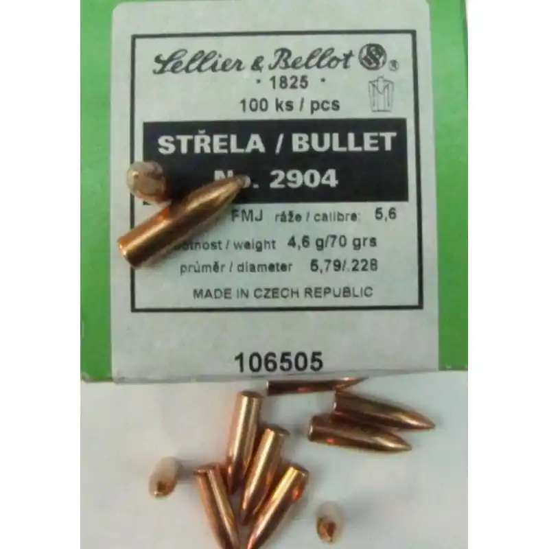 SELLIER &B PALLE C22 GR70 FMJ
