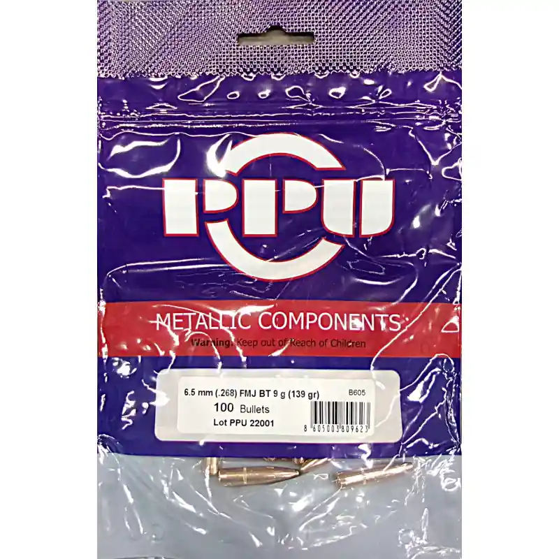 PPU PALLE 6,5MM 139GR FMJBT DIA 268
