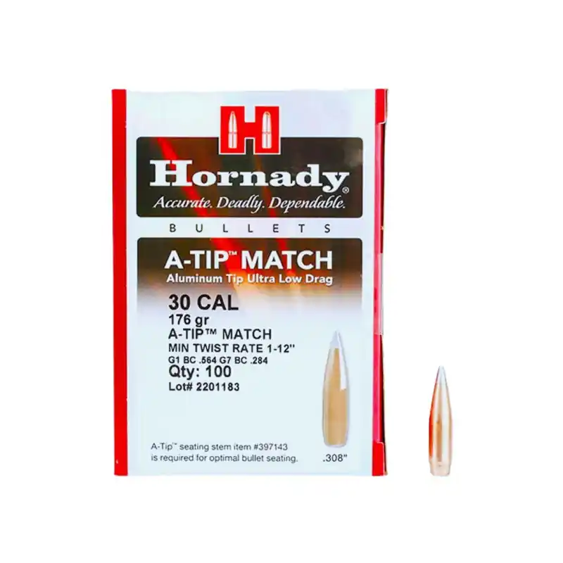 HORNADY PALLE CAL 30 GR 176 A-TIP