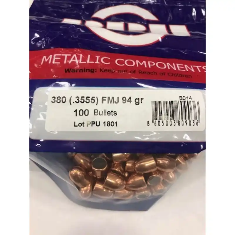 PPU PALLE 380 GR 94 FMJRN QT100