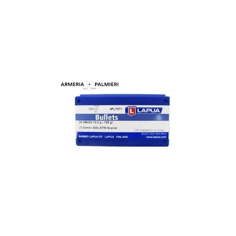 LAPUA PALLE CAL30 185GR SCENAR L