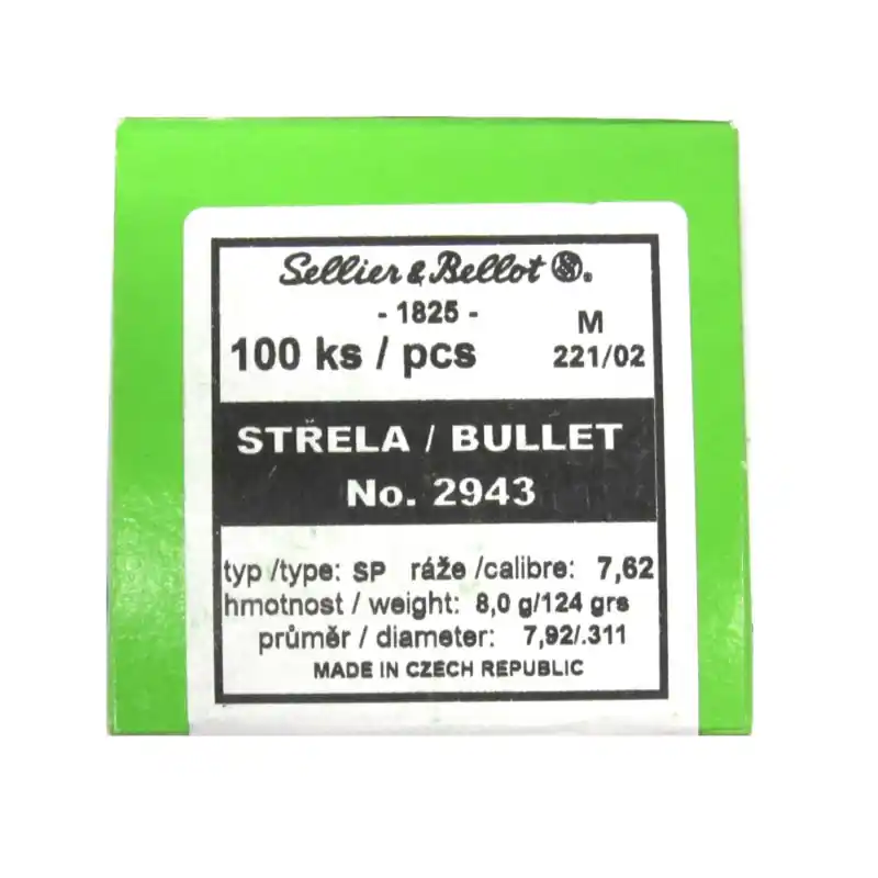S&B PALLE CAL 7,62 GR 124 SP