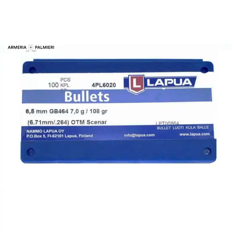 LAPUA PALLE C 6,5MM 108GR SCENAR L