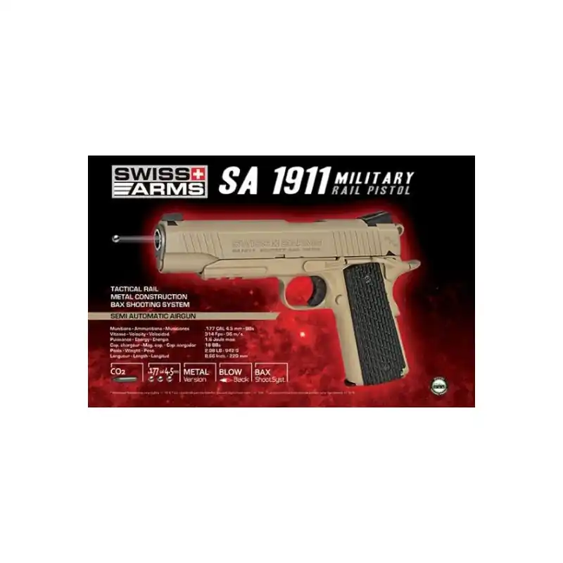 SWISS ARMS PISTOLA LIB V 1911 TAN
